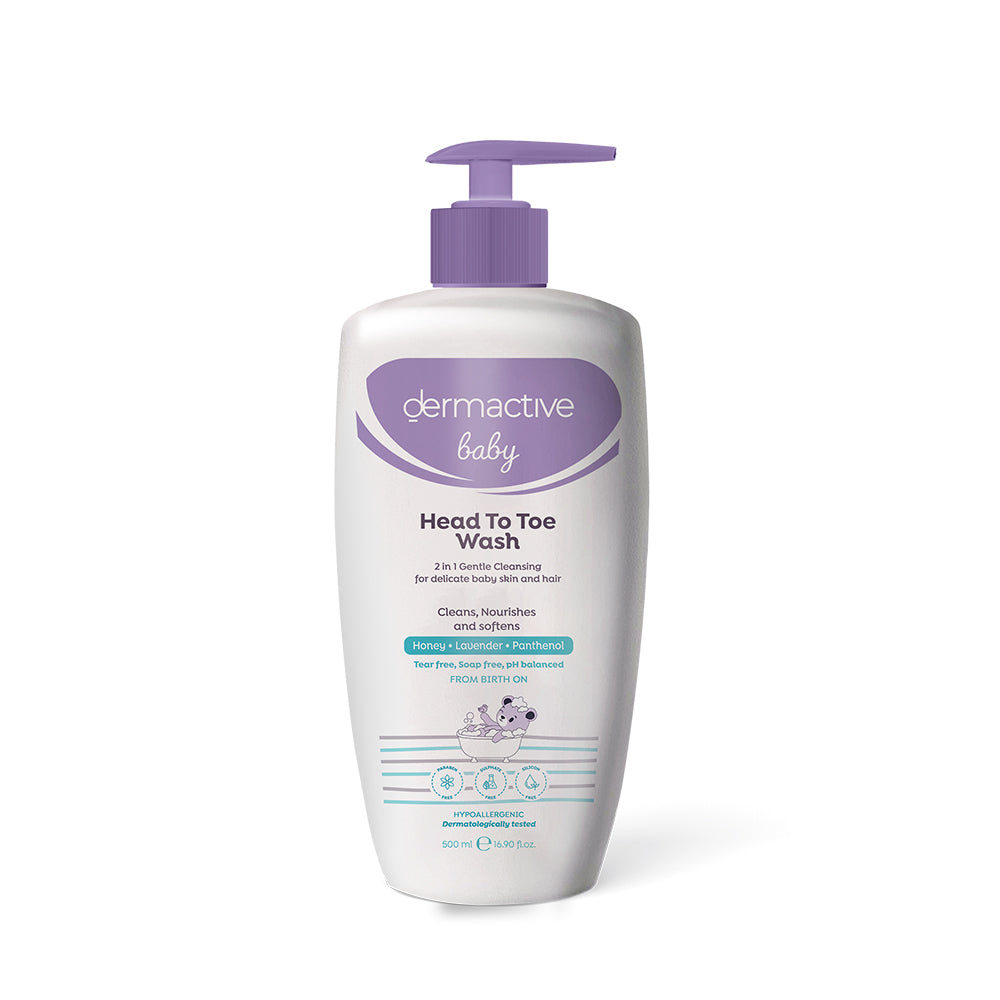 DERMACTIVE BABY HEAD TO TEO WASH 500ML