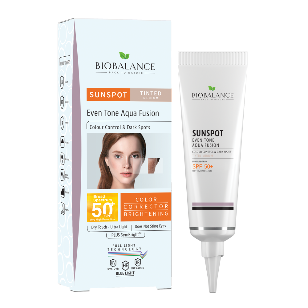 BIOBALANCE SUNSPOT SPF50 TINTED MEDIUM 40ML 1+1OFF