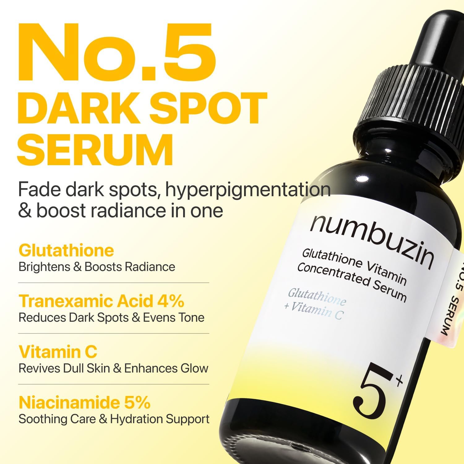 NUMBUZIN GLUTATHIONE VITAMIN TONE-UP SUN SERUM 5+ 30ML  (NB)