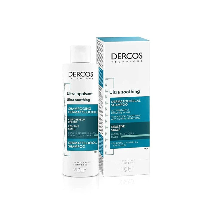 Vichy Dercos Ultra-Soothing Shampoo For Normal To Oily Hair 200ml