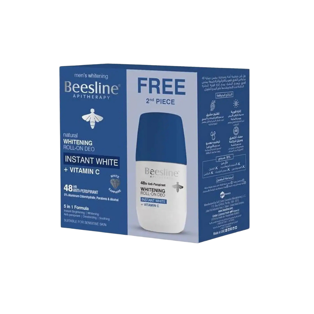 BEESLINE WHITENING INSTANT WHITE VIT C ROLL 50ML 1+1 OFF