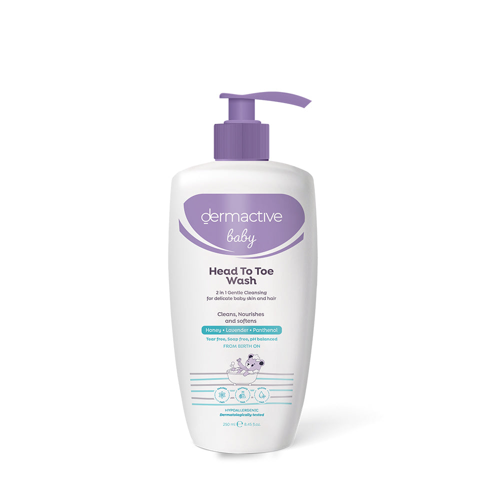 DERMACTIVE BABY HEAD TO TEO WASH 250ML