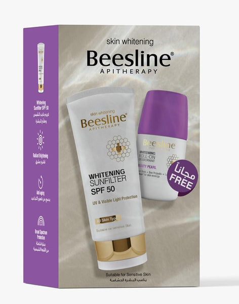 BEESLINE WHITE SUNFILTER SPF50+ROLL BEAUTY PEARL PROMO PACK