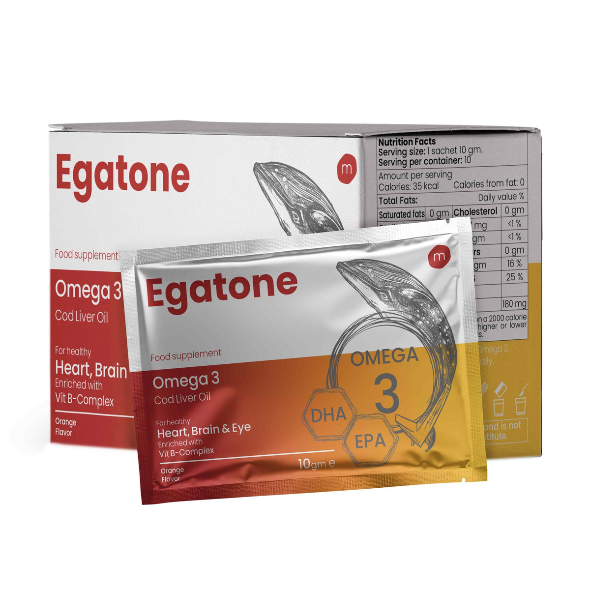 Egatone Omega 3 Supplement 10 SACHETS