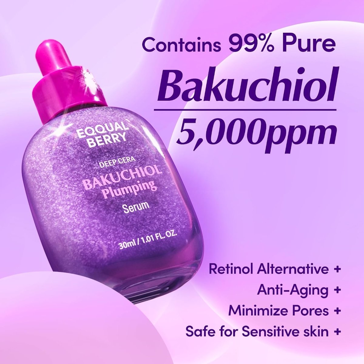 EQQUAL BERRY DEEP CERA BAKUCHIOL PLUMPING SERUM 30ML (NB) - Al Dawaa Pharmacies