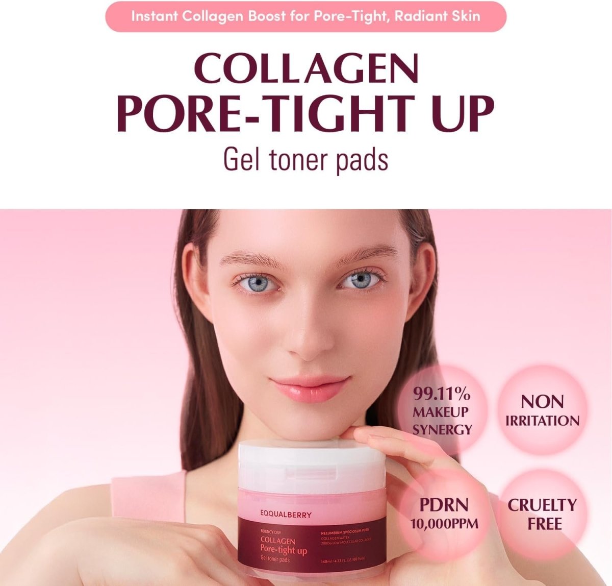 EQQUALBERRY COLLAGEN TIGHT UP TONER PADS (NB) - Al Dawaa Pharmacies