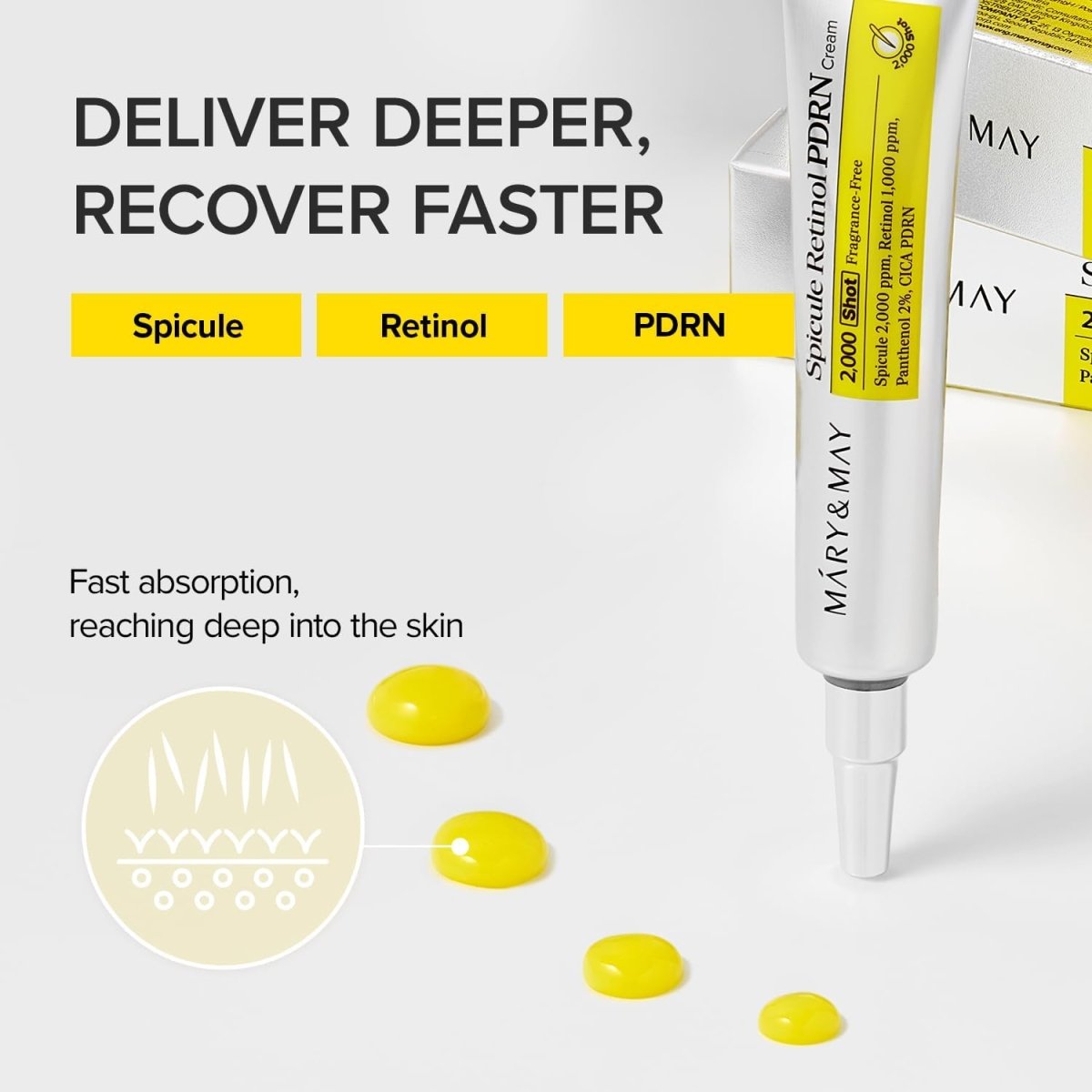 MARY & MAY SPICULE RETINOL PDRN 2000 SHOT CREAM (15G) (NB) - Al Dawaa Pharmacies