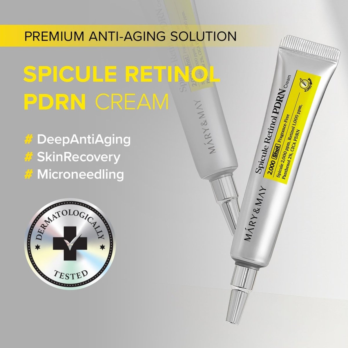MARY & MAY SPICULE RETINOL PDRN 2000 SHOT CREAM (15G) (NB) - Al Dawaa Pharmacies